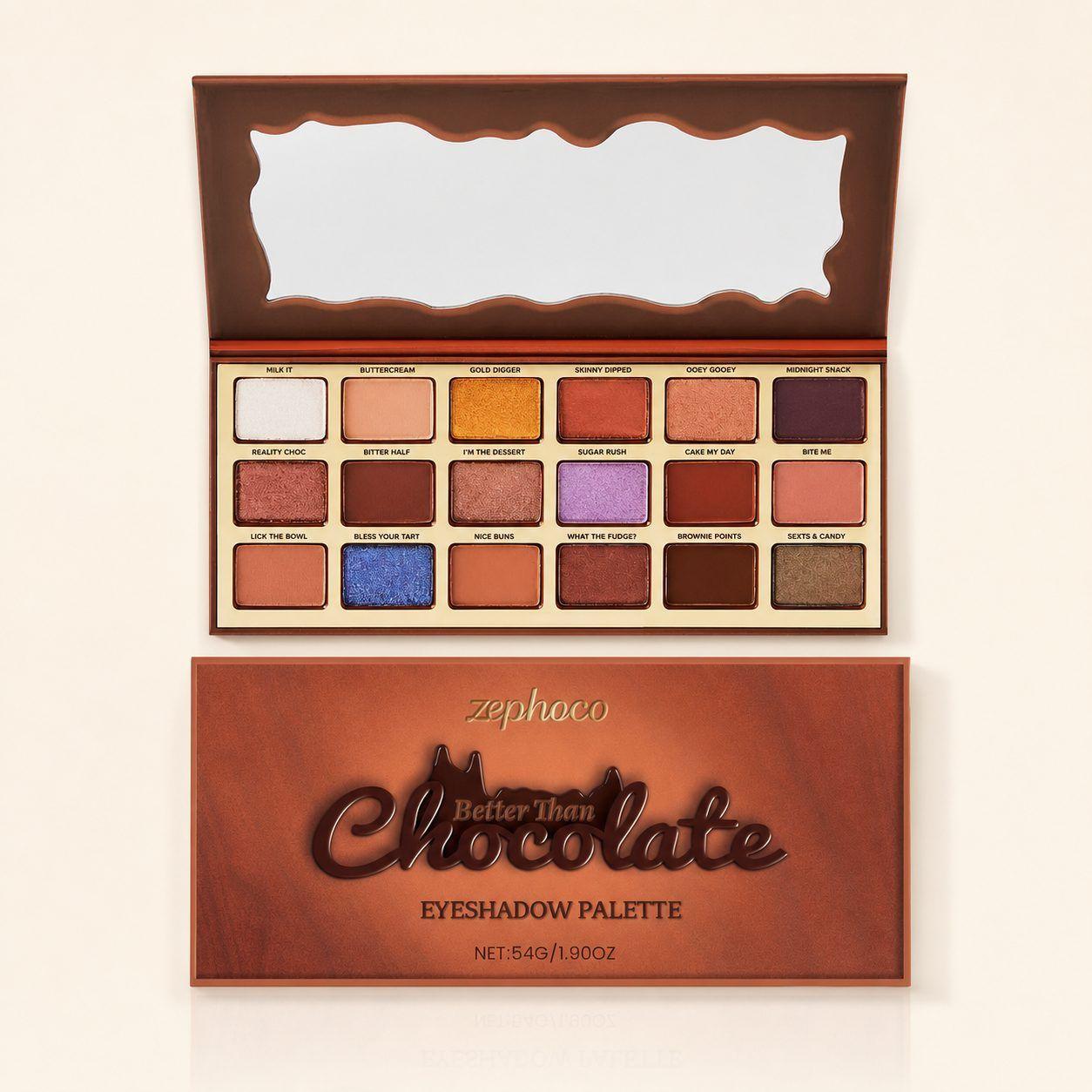 zephoco Chocolate-Style Eyeshadow Palette, 54 g
