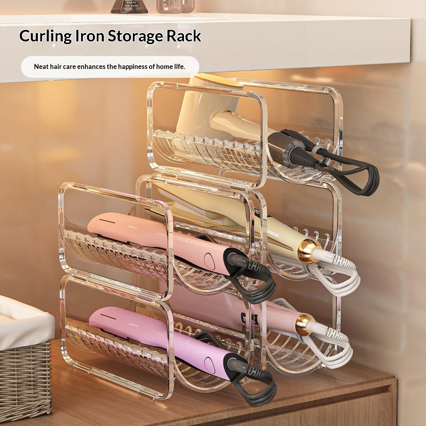 Hair Curler Storage Rack For The Bathroom Countertop